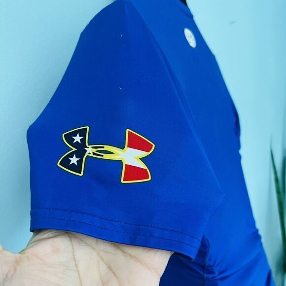 Under Armour Superman SM/P/P Shirt Mens Blue Compression Heatgear Superman 0662 - Picture 4 of 14